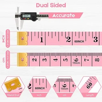 iBayam 2 Pack Soft Measuring Tape for Crafts and Sewing
