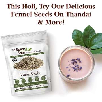 The Spice Way Fennel Seed - bulk whole seeds great for tea and cooking 8 oz