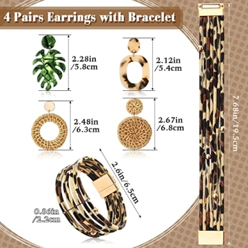 Hicarer Boho Purse and Earrings Set for Perfect Summer