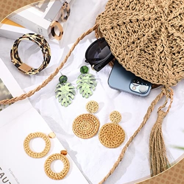 Hicarer Boho Purse and Earrings Set for Perfect Summer