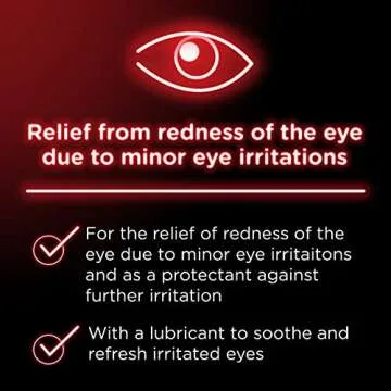 Visine Red Eye Hydrating Comfort Redness Relief and Lubricant Eye Drops to Help Moisturize and Relie...