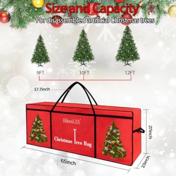 HikooLSS Christmas Tree Storage Bag for 12 ft Trees