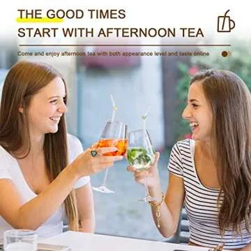 DUMING-IN 6 Pcs Reusable Glass Straws with 2 Cleaning Brushes, Cute Colorful Butterfly Glass Straws Shatter Resistant, Reusable Straws Dishwasher Safe for Juices, Smoothies, Milkshakes, Teas