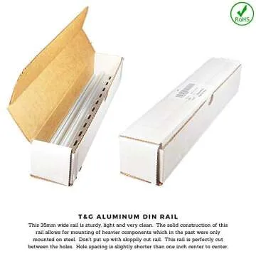 ICI T&G DIN Rail Slotted Aluminum RoHS 12" Long 35mm Wide