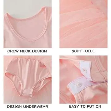Baby Girls Ballet Dress Sleeveless Tutu Leotard Ballerina Outfit for Dance (Ballet Pink 12-24M)