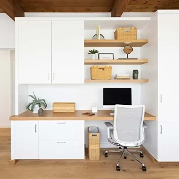 Stylish Wicker Waste Basket with Metal Liner