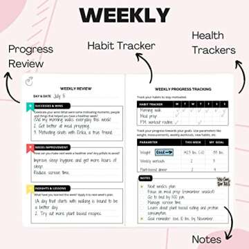 Life & Apples Wellness Planner - Food Journal and Fitness Diary with Daily Gratitude and Meal Planner for Healthy Living and Self-Care - Track Weight Loss Diet and Health Goals - Undated, White