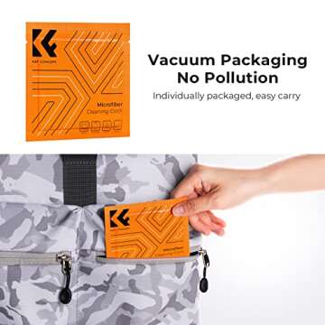 K&F Concept 4-in-1 Camera Lens Cleaning Kit with Lens Cleaning Pen, Camera Air Blower, Microfiber Cleaning Cloth, Lens Cleaner Kit for Canon Nikon Pentax Sony DSLR Camera Lens Filter Cell Phones