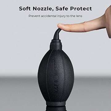 K&F Concept 4-in-1 Camera Lens Cleaning Kit with Lens Cleaning Pen, Camera Air Blower, Microfiber Cleaning Cloth, Lens Cleaner Kit for Canon Nikon Pentax Sony DSLR Camera Lens Filter Cell Phones