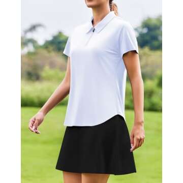 PINSPARK Women's Short Sleeve Golf Polo - UPF 50+