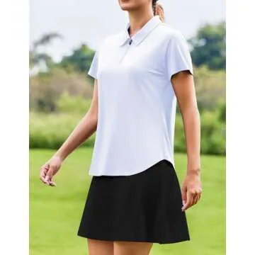 PINSPARK Women's Short Sleeve Golf Polo - UPF 50+