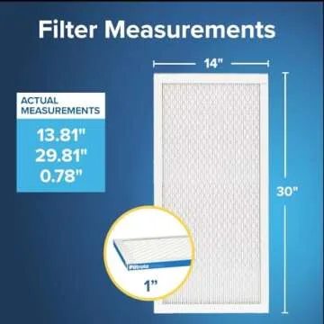 Filtrete 14x30x1 AC Furnace Air Filter, MERV 13, MPR 1900, Premium Allergen, Bacteria & Virus Filter...