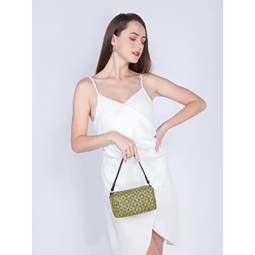 NOGUTU Rhinestone Purse Silver Evening Bag for Women