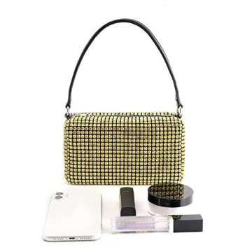 NOGUTU Rhinestone Purse Silver Evening Bag for Women