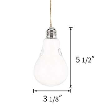 Ivolador 3PCS Lightbulb Glass Hanging Planters for Decor