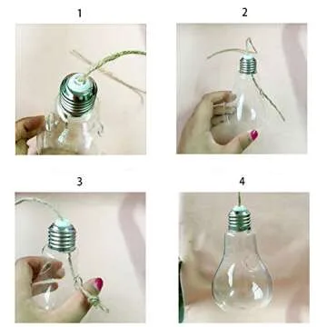 Ivolador 3PCS Lightbulb Glass Hanging Planters for Decor