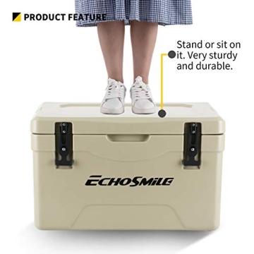 EchoSmile 25-75 Quart Coolers for 5 Days Ice Retention
