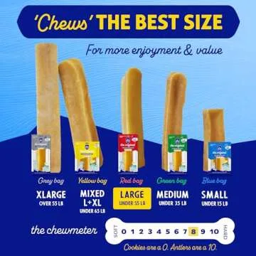 Himalayan Dog Chew Original Yak Cheese Dog Chew, 1 Large Stick, 3.3 oz, Gluten Free, Healthy Dog Treats, Grain & Lactose Free 100% Natural, Long Lasting Dog Chews for Dogs Under 55 lbs