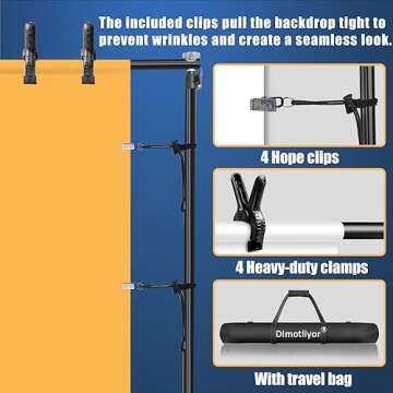 10 * 7ft Backdrop Stand, with Wheels, Adjustable Heavy-Duty Backdrop Stand, Banner Background Stand, Backdrop Support System for Parties Photo Photography