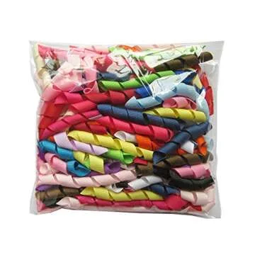 YYCRAFT 3/8" Premium Grosgrain Korker Ribbon for Hair Bows, Hairbow Clips, Ribbon Shirt(120 Mix)