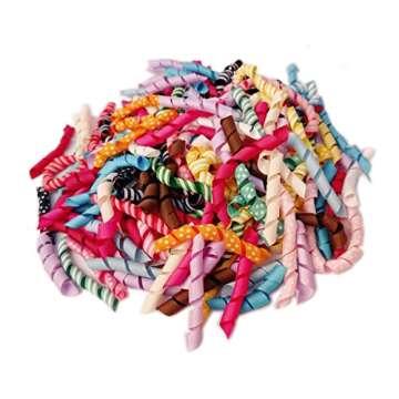 YYCRAFT 3/8" Premium Grosgrain Korker Ribbon for Hair Bows, Hairbow Clips, Ribbon Shirt(120 Mix)