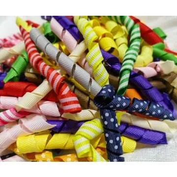 YYCRAFT 3/8" Premium Grosgrain Korker Ribbon for Hair Bows, Hairbow Clips, Ribbon Shirt(120 Mix)