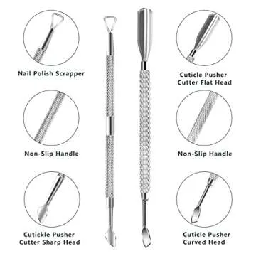 Professional Cuticle Trimmer Set for Perfect Manicure and Pedicure