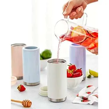 Maars Stainless Steel Skinny Can Cooler for Slim Drinks