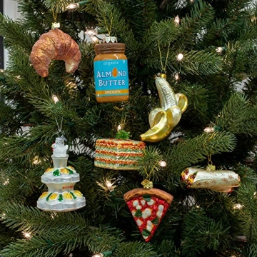 Kurt Adler Noble Gems Croissant Glass Christmas Tree Ornament - Unique Holiday Decor