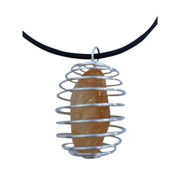Healing Crystals and Stones - 7 Chakra Stone Set with Rose Quartz and Cage Necklace– Charged with Reiki Energy - Carry a Spiritual Stone with You and Raise Your Vibrational Frequency