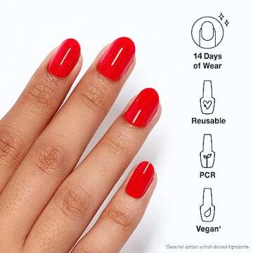 OPI xPRESS/ON Cajun Shrimp Bright Red Press On Nails