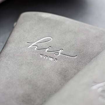 J&A Homes Leatherette Wedding Vow Books His and Hers – Perfectly Sized, Vow Booklets with White Lettering – Vows Book Her & Him, Wedding Essentials Idea, Wedding Registry Gifts