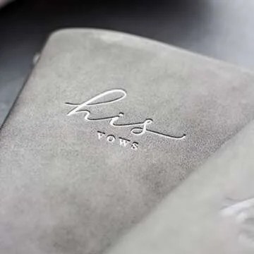 J&A Homes Leatherette Wedding Vow Books His and Hers – Perfectly Sized, Vow Booklets with White Lettering – Vows Book Her & Him, Wedding Essentials Idea, Wedding Registry Gifts