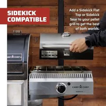 Camp Chef Woodwind Pro 36 Grill with Sidekick Sear - Pellet Grill & Smoker for Outdoor Cooking - Comes with WIFI Connectivity - Sidekick Compatible - 1236 Sq In Total Rack Surface Area