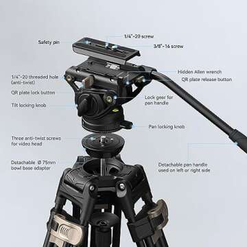 SmallRig AD-80 Heavy-Duty Video Tripod System