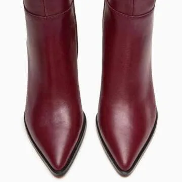 Stylish MICIFA Burgundy Kitten Heel Boots for Women
