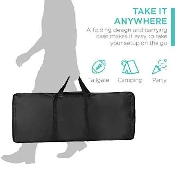 Portable Pop-Up Bar Table for Events and Tailgating