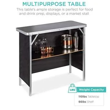 Portable Pop-Up Bar Table for Events and Tailgating