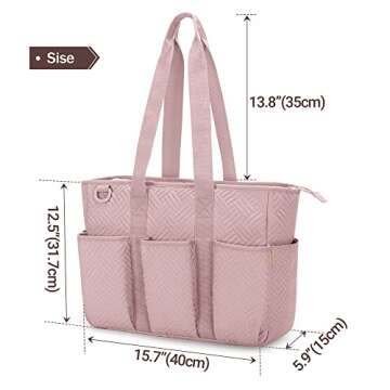 Fasrom Nurse Tote Bag for Work Nurses, Clinical Bag for Nursing Students and Home Health Care Staff, Pink (Empty Bag Only)