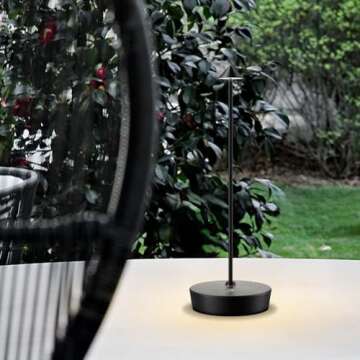 YHT Cordless Rechargeable Table Lamp Waterproof LED Light