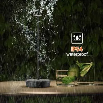 YHT Cordless Rechargeable Table Lamp Waterproof LED Light