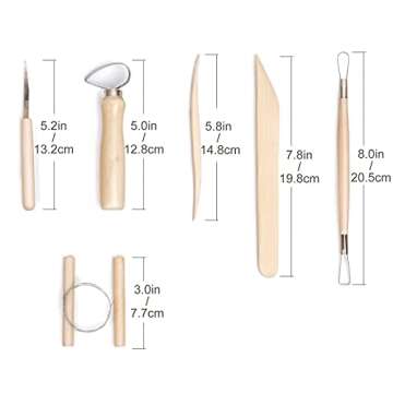 Nozomy Clay Tools - 12PCS Pottery Sculpting Tool Set