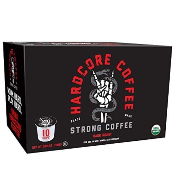 Hardcore Coffee Pods for Keurig - High Caffeine, Strong Flavor
