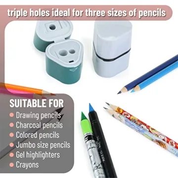 Mr. Pen 3-in-1 Pencil Sharpener for All Sizes