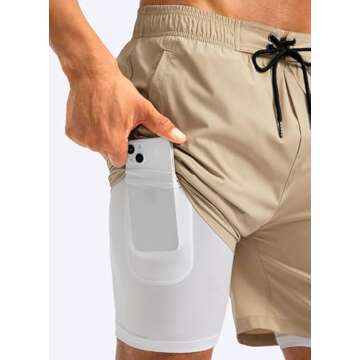 G Gradual Mens Swim Trunks with Compression Liner