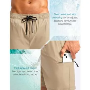 G Gradual Mens Swim Trunks with Compression Liner