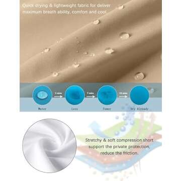 G Gradual Mens Swim Trunks with Compression Liner