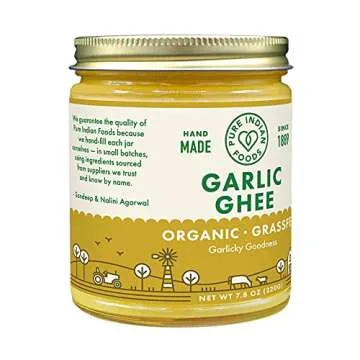 Organic Garlic Ghee - Grassfed & Gluten Free 7.8 oz