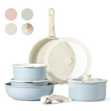 CAROTE Nonstick Cookware Set with Removable Handle