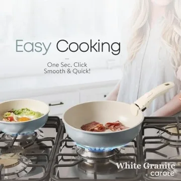 CAROTE Nonstick Cookware Set with Removable Handle